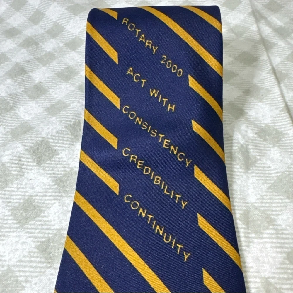Vintage Russell-Hampton Co. Men's Rotary International 2000 Blue Tie